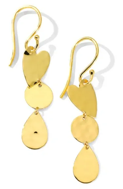 Ippolita Classico Crinkle Linear Drop Earrings In Gold