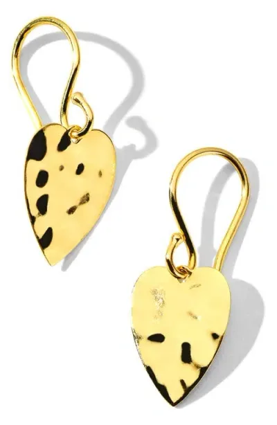 Ippolita Classico Crinkle Mini Heart Drop Earrings In Gold