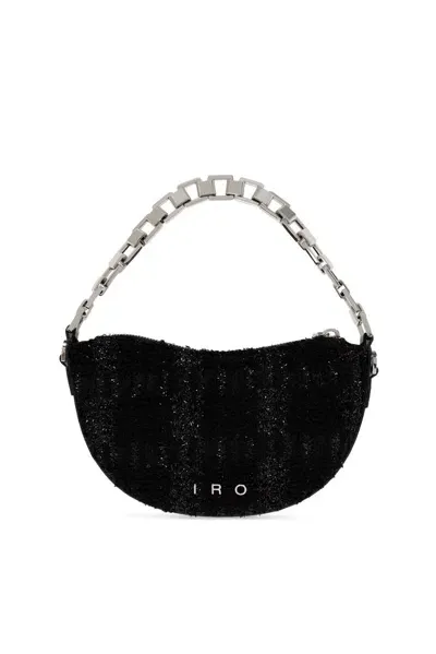 Iro Arc Baby Logo Plaque Shoulder Bag In Black