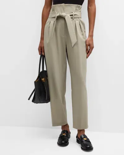 Iro Arrison Cropped Carrot Pants In Sage Green