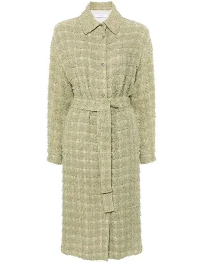 Iro Surchemise Longue En Tweed Robbey In Green