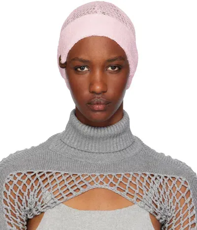 Isa Boulder Pink Silvia Beanie In Soft Pink