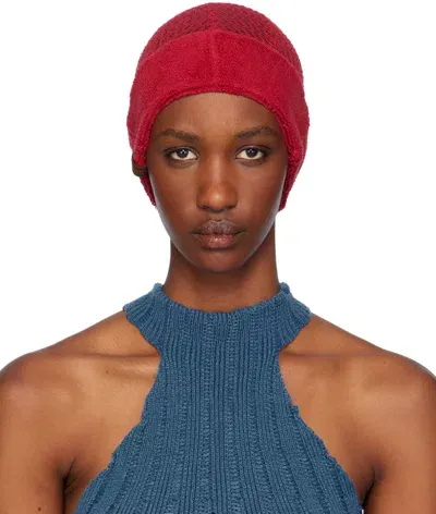 Isa Boulder Red Silvia Beanie In Blood