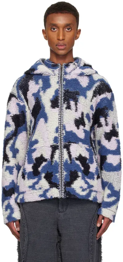 Isa Boulder Ssense Exclusive Blue Camo River Jacket In Ocean Camo