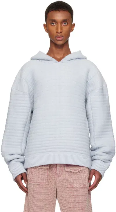 Isa Boulder Ssense Exclusive Blue Michelin Stripe Hoodie In Ocean