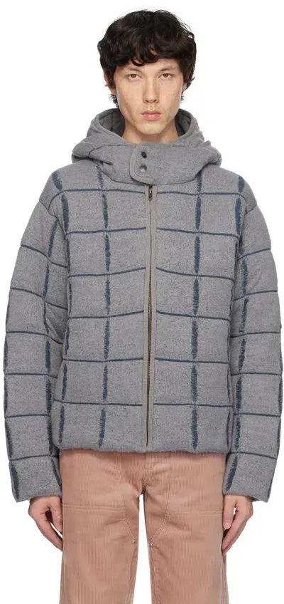 Isa Boulder Ssense Exclusive Gray Puffer Jacket In Metal