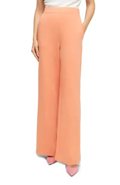 Isaac Mizrahi New York Wide Leg Pants In Coral Bell