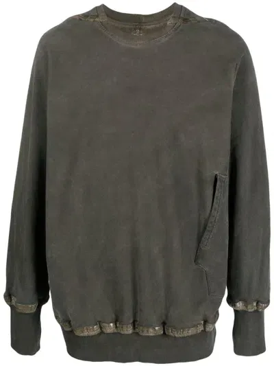 Isaac Sellam Experience Acid-wash Crew Neck Jumper In Green