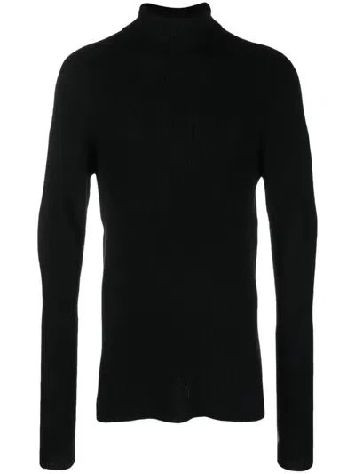 Isaac Sellam Experience Ribbed-knit Cashmere Jumper In Black