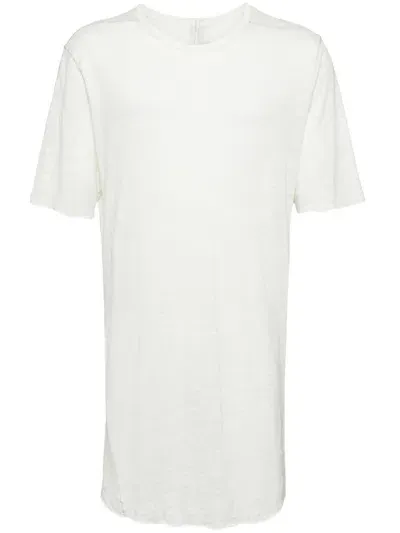 Isaac Sellam Experience Zip-detailing Linen T-shirt In Nude