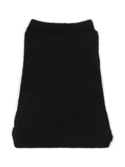 Isabel Benenato Merino Wool-blend Scarf In Black