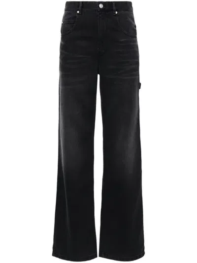 Isabel Marant Black Bymara Carpenter Wide-leg Jeans