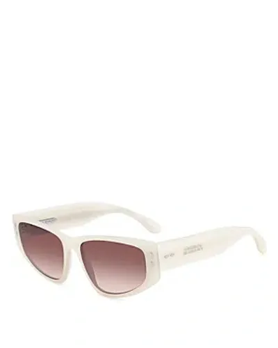 Isabel Marant Cat Eye Sunglasses, 57mm In Ivory/pink Gradient