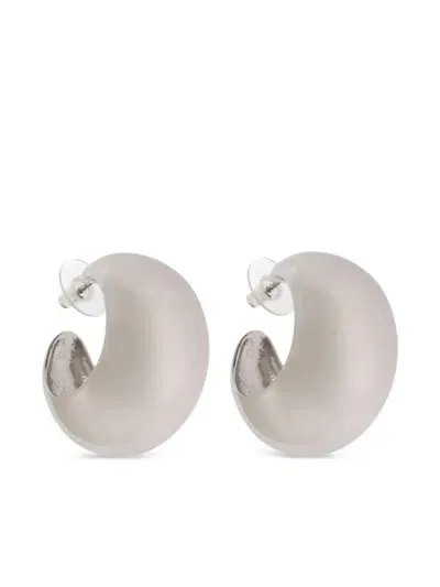 Isabel Marant Chunky Hoop Earrings In Silver