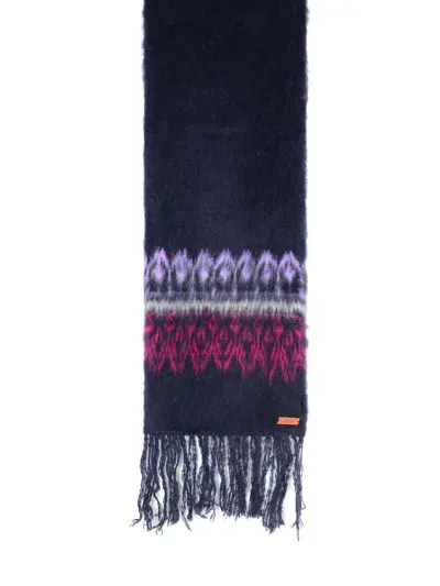 Isabel Marant 'dayna' Navy Mohair Blend Scarf