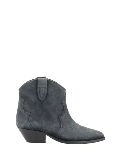 Isabel Marant Dewina Suede Ankle Boots In Black