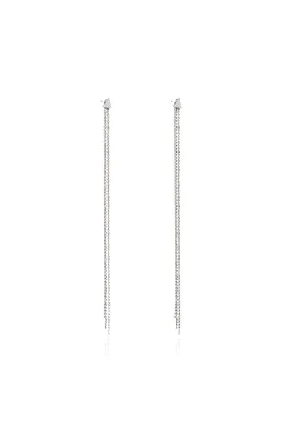 Isabel Marant Embellished Long Earrings In Silver