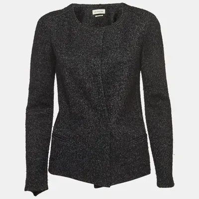 Pre-owned Isabel Marant Étoile Grey Wool Tweed Cardigan Xs