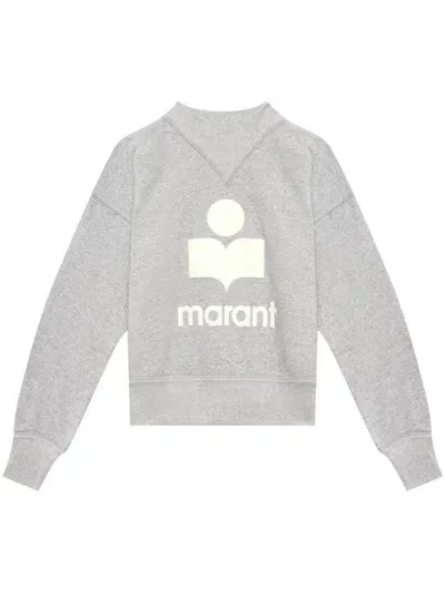 Isabel Marant Étoile Isabel Marant Etoile Moby Sweatshirt With Flocked Logo In Gray