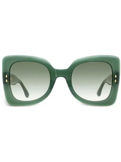 Isabel Marant Eyewear Printed Butterfly-frame Sunglasses In Green