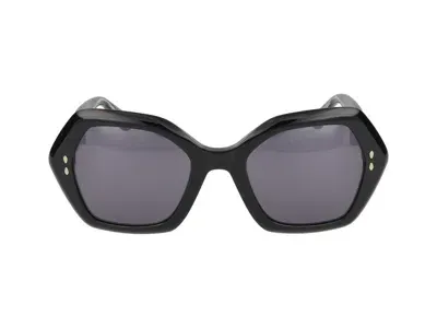 Isabel Marant Geometric Frame Sunglasses In Black