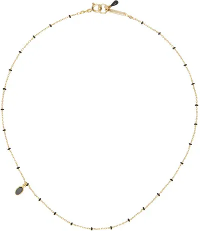 Isabel Marant Gold Casablanca Medal Necklace In 01bk Black