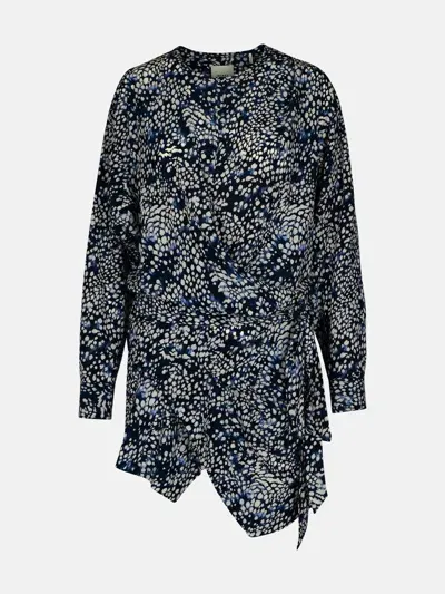 Isabel Marant 'habla' Dress In Blue Silk Blend In Navy