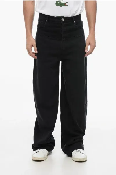 Isabel Marant High-waisted Wide Leg Denims With Belt Loops 32cm In Black