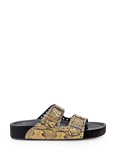 Isabel Marant Lennyo Buckle Sandals In Natural