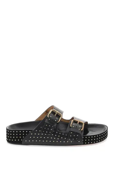 Isabel Marant Embellished Slip-on Sandals In Black