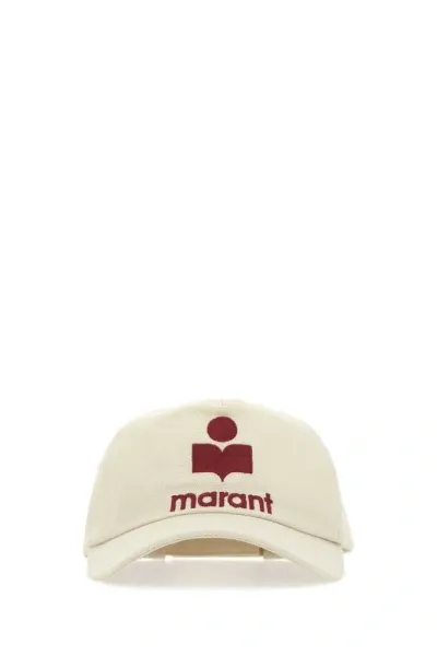 Isabel Marant Logo Embroidered Baseball Cap In Beige