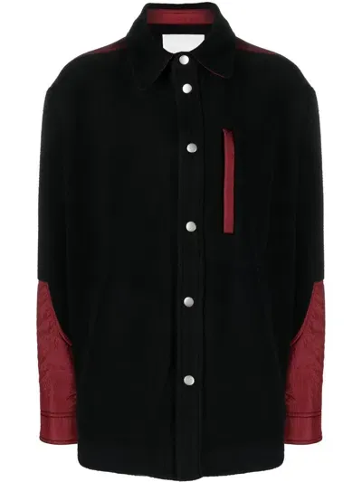 Isabel Marant Matheo Fleece Shirt Jacket In Black