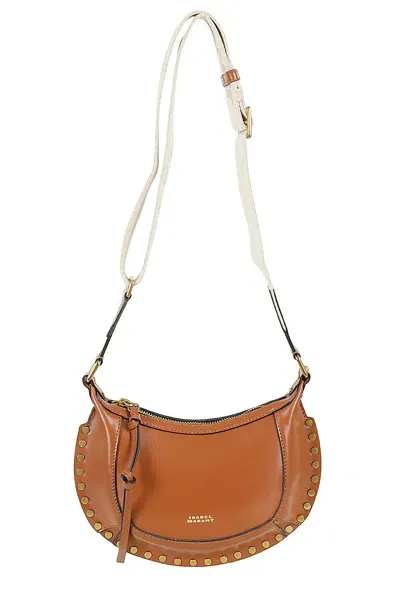 Isabel Marant Moon Mini Leather Shoulder Bag In Co Cognac