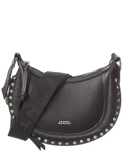 Isabel Marant Mini Moon Leather Crossbody Bag In Black