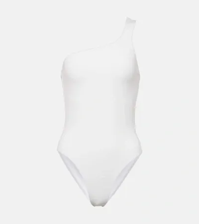 Isabel Marant Sage Cutout One-shoulder Swimsuit In White