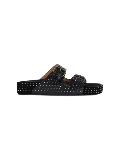 Isabel Marant Studded Detail Sandals In Black