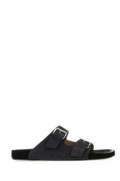 Isabel Marant Open-toe Double-buckle Sandals In Nero