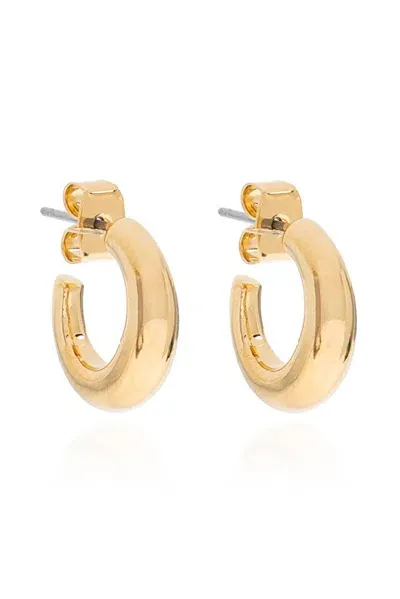 Isabel Marant Saya Logo Engraved Hoop Earrings In Gold