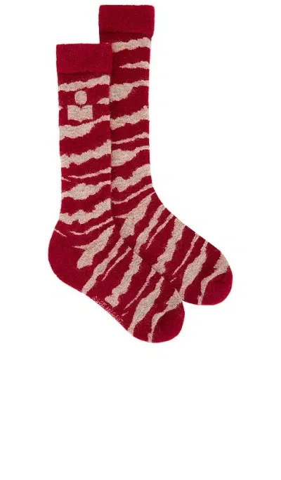 Isabel Marant Shona Socks In Burgundy