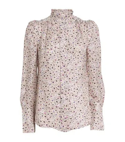 Isabel Marant Silk-blend Lamia Blouse In Beige