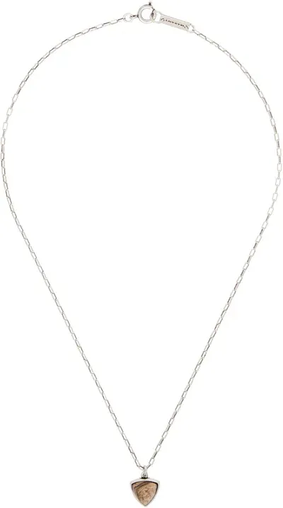 Isabel Marant Silver Cheerful Necklace In Nlsi