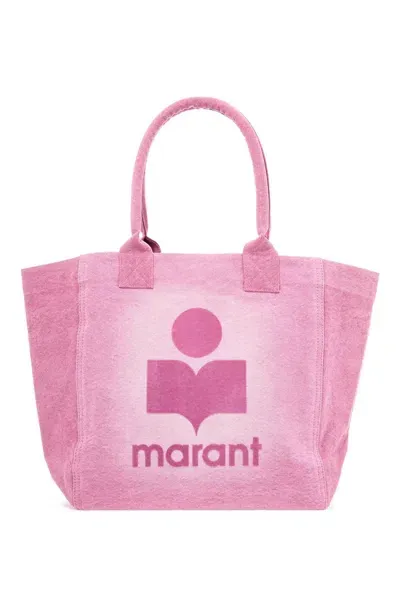 Isabel Marant Yenky Tote Bag With Flocked In Pink