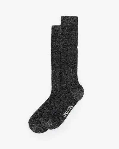 Isabel Marant Socken Loula Aus Lurex In Black