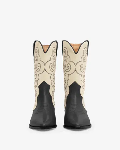 Isabel Marant Stiefel Duerto In Black And Ecru