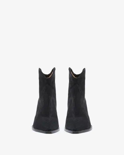 Isabel Marant Darizo Sueded Ankle Boots In Grey