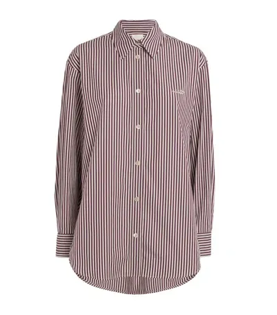 Isabel Marant Striped Fabriza Shirt In Beige