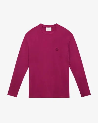 Isabel Marant Aloni Logo T-shirt In Plum