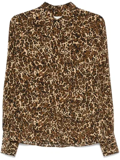 Isabel Marant "teysa Silk Leopard Print In Multi