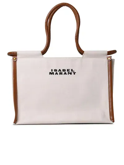 Isabel Marant 'toledo' Bag In Ecru Cotton