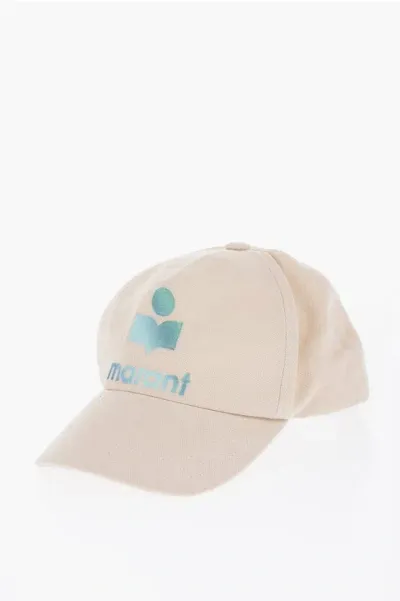 Isabel Marant Tyron Baseball Cap With Embroidered Logo In Pink